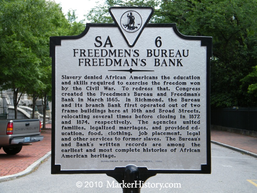 sa-6 freedmens bureau, freedmans bank